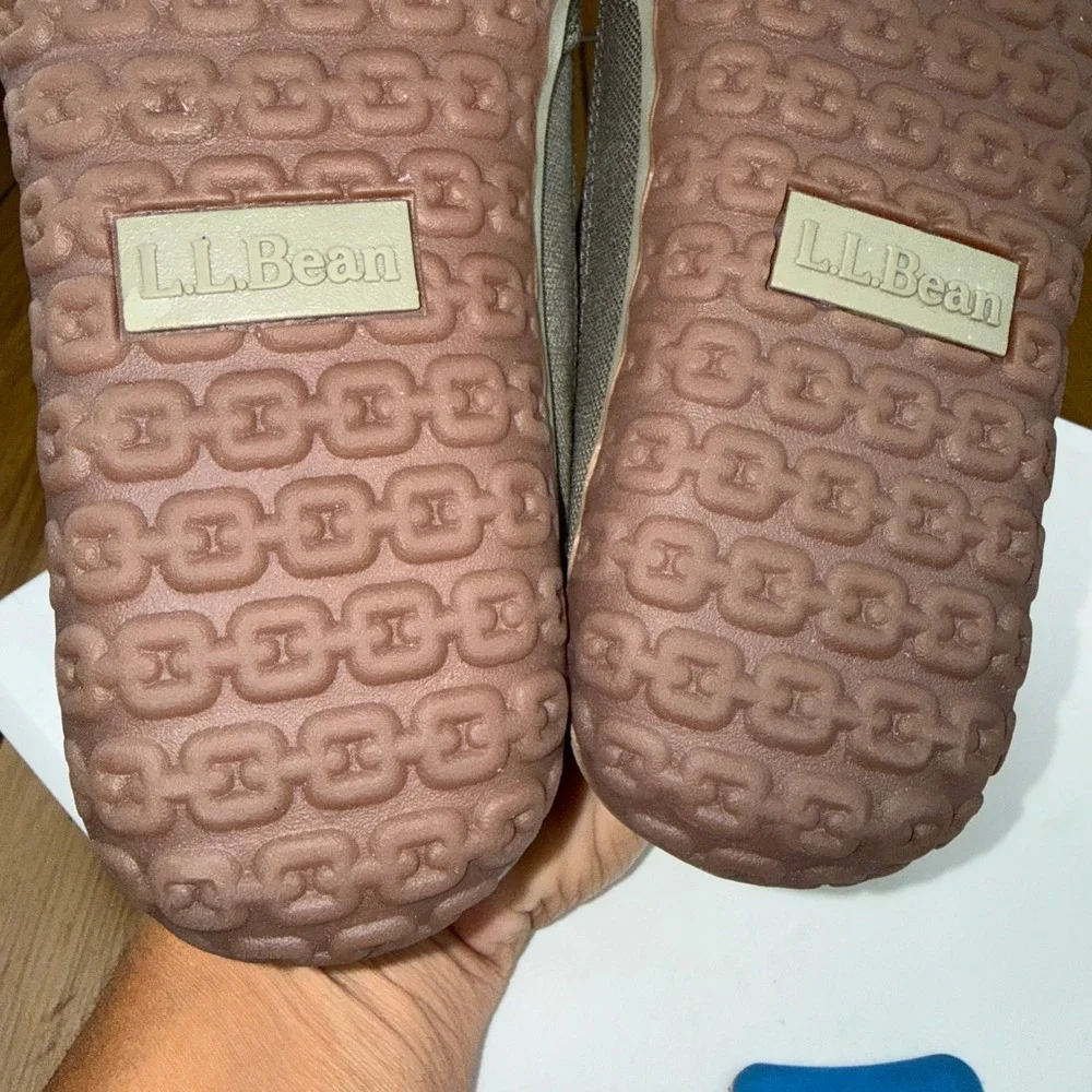LL Bean‎ Mens Comfort Canvas Slip On Shoes Olive Green Loafers 515978 Size 10 M
